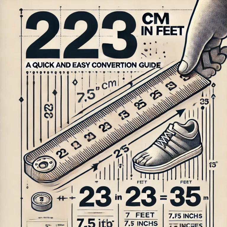 223 cm in Feet